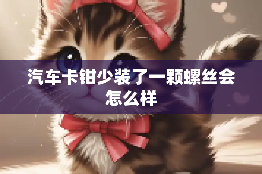 汽车卡钳少装了一颗螺丝会怎么样