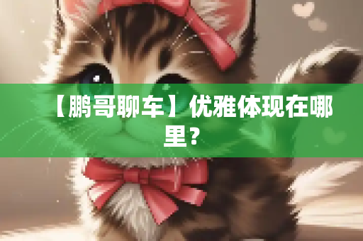 【鹏哥聊车】优雅体现在哪里？