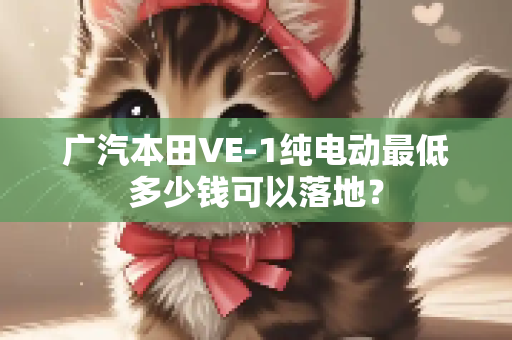 广汽本田VE-1纯电动最低多少钱可以落地？