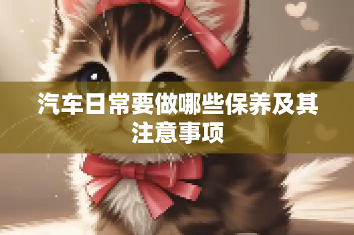 汽车日常要做哪些保养及其注意事项