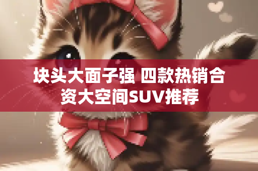 块头大面子强 四款热销合资大空间SUV推荐