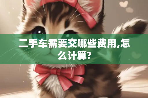 二手车需要交哪些费用,怎么计算?