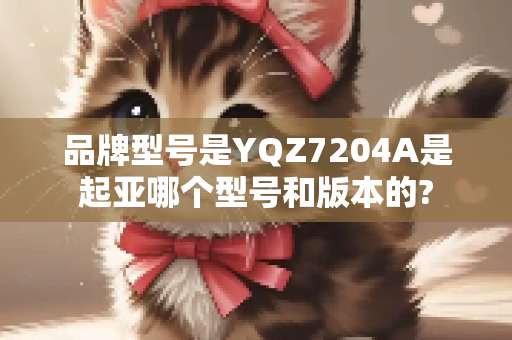 品牌型号是YQZ7204A是起亚哪个型号和版本的?