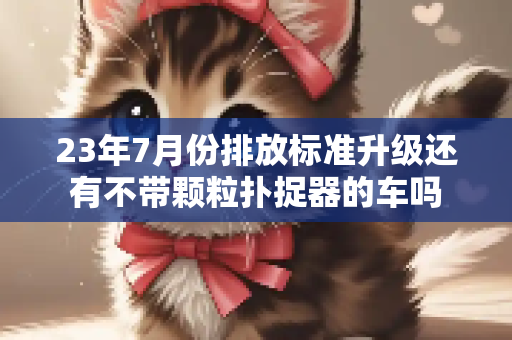 23年7月份排放标准升级还有不带颗粒扑捉器的车吗