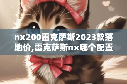 nx200雷克萨斯2023款落地价,雷克萨斯nx哪个配置值得买