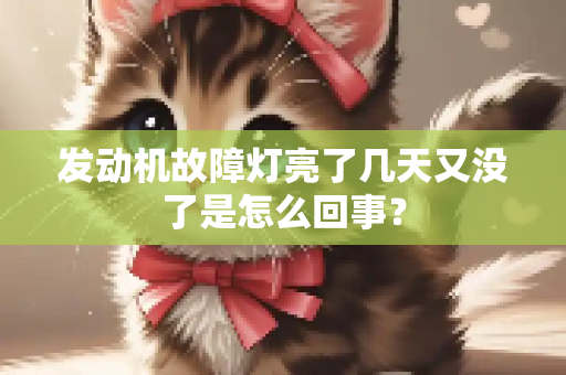 发动机故障灯亮了几天又没了是怎么回事？