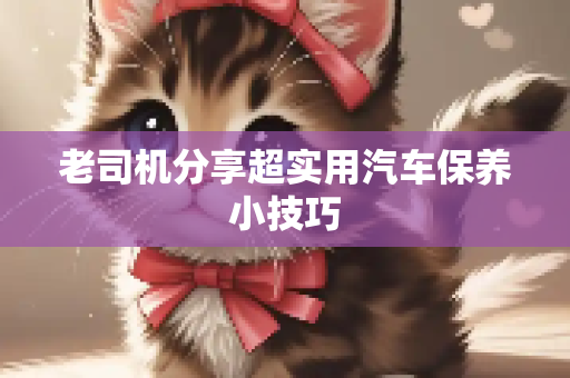 老司机分享超实用汽车保养小技巧