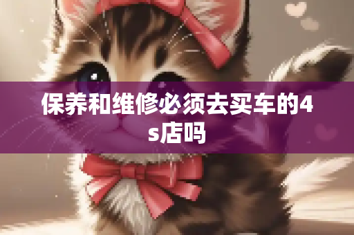 保养和维修必须去买车的4s店吗