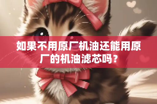 如果不用原厂机油还能用原厂的机油滤芯吗？