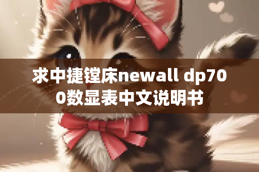 求中捷镗床newall dp700数显表中文说明书