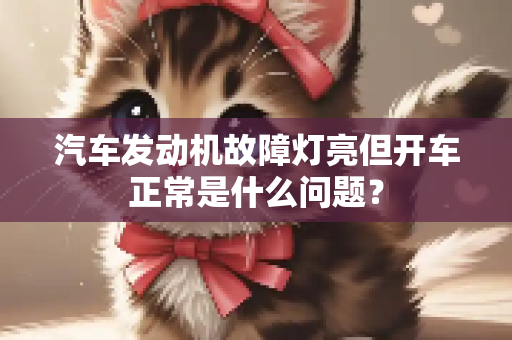汽车发动机故障灯亮但开车正常是什么问题？