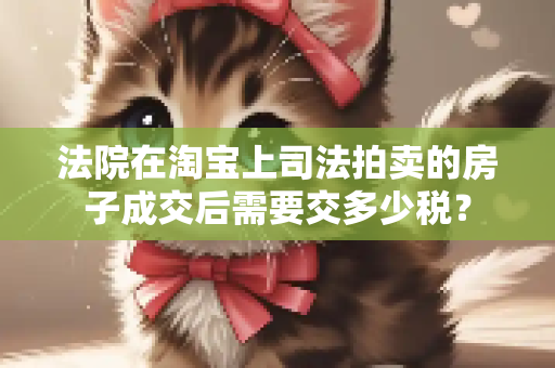 法院在淘宝上司法拍卖的房子成交后需要交多少税？