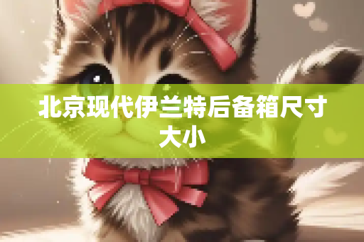 北京现代伊兰特后备箱尺寸大小