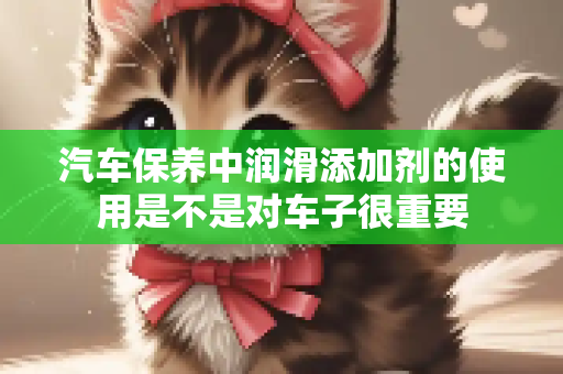 汽车保养中润滑添加剂的使用是不是对车子很重要