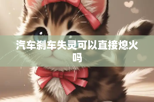 汽车刹车失灵可以直接熄火吗