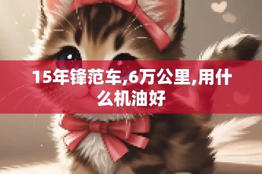 15年锋范车,6万公里,用什么机油好