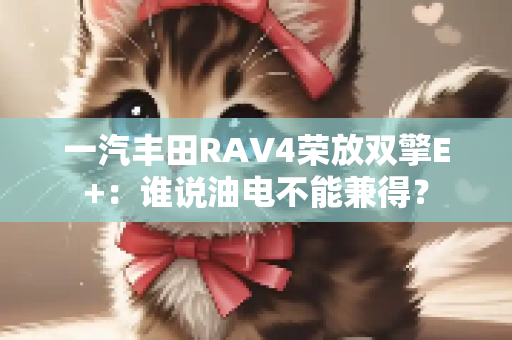 一汽丰田RAV4荣放双擎E+：谁说油电不能兼得？