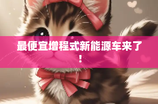 最便宜增程式新能源车来了！
