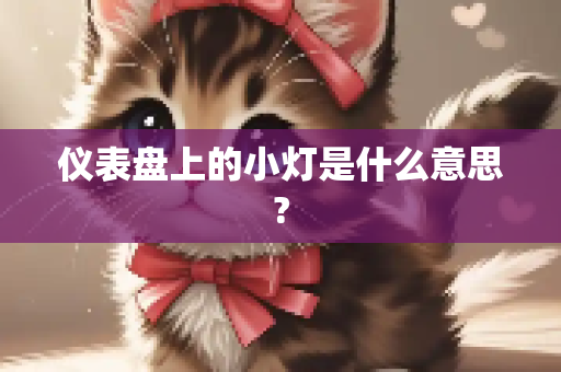 仪表盘上的小灯是什么意思?