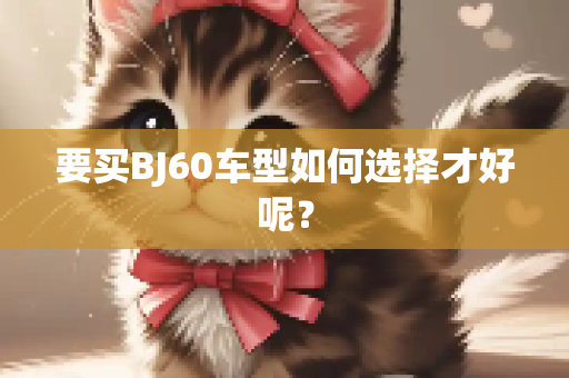 要买BJ60车型如何选择才好呢？