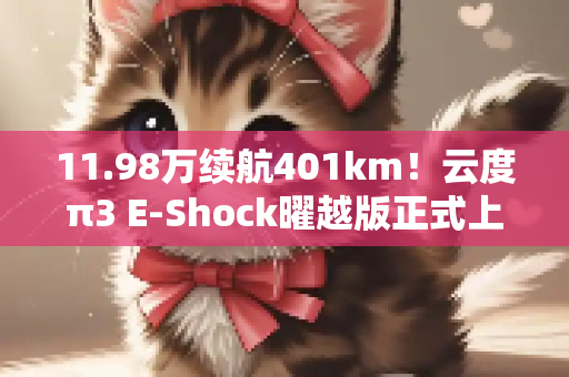 11.98万续航401km！云度π3 E-Shock曜越版正式上市