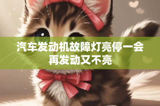 汽车发动机故障灯亮停一会再发动又不亮
