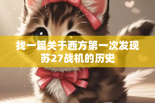 找一篇关于西方第一次发现苏27战机的历史