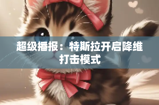 超级播报：特斯拉开启降维打击模式