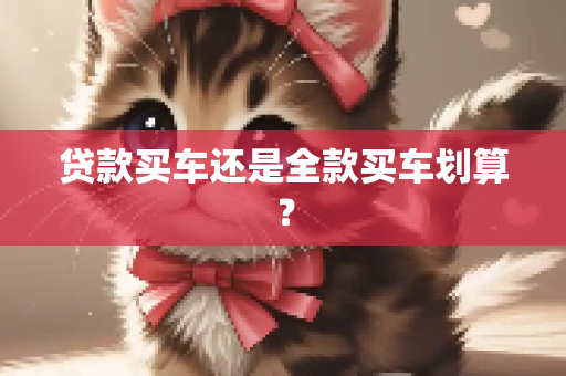 贷款买车还是全款买车划算？