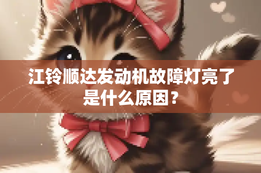 江铃顺达发动机故障灯亮了是什么原因？