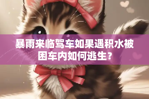 暴雨来临驾车如果遇积水被困车内如何逃生？