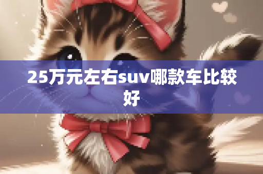 25万元左右suv哪款车比较好