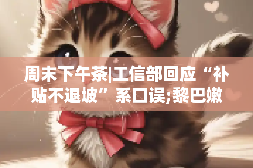 周末下午茶|工信部回应“补贴不退坡”系口误;黎巴嫩禁止戈恩出境