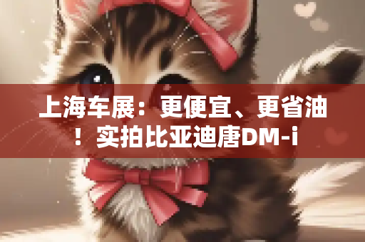 上海车展：更便宜、更省油！实拍比亚迪唐DM-i