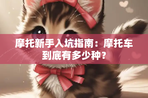 摩托新手入坑指南：摩托车到底有多少种？