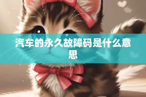 汽车的永久故障码是什么意思