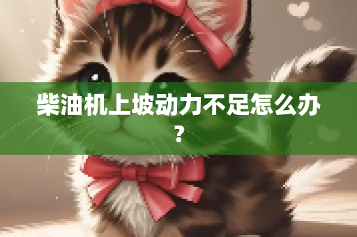 柴油机上坡动力不足怎么办?