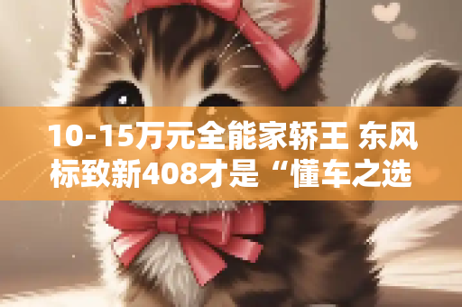 10-15万元全能家轿王 东风标致新408才是“懂车之选”