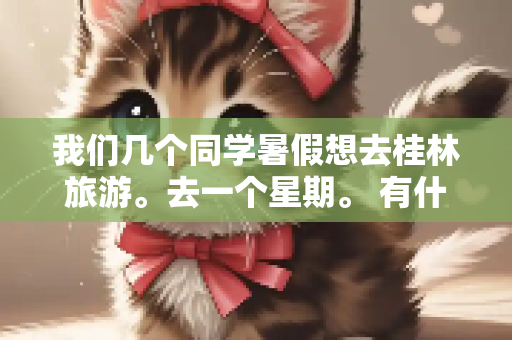 我们几个同学暑假想去桂林旅游。去一个星期。 有什么又省钱又好玩的攻略吗？