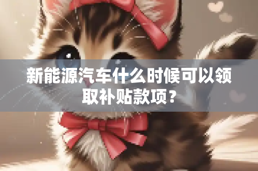 新能源汽车什么时候可以领取补贴款项？