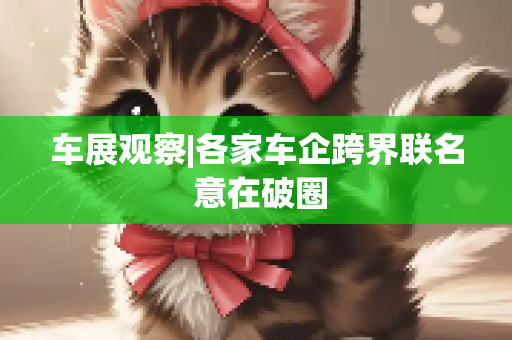 车展观察|各家车企跨界联名 意在破圈