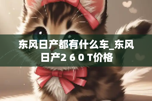 东风日产都有什么车_东风日产2 6 0 T价格
