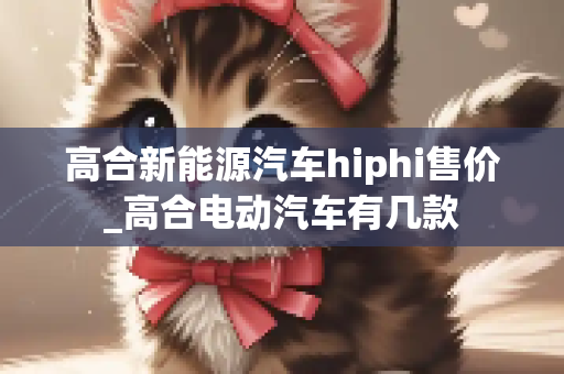 高合新能源汽车hiphi售价_高合电动汽车有几款