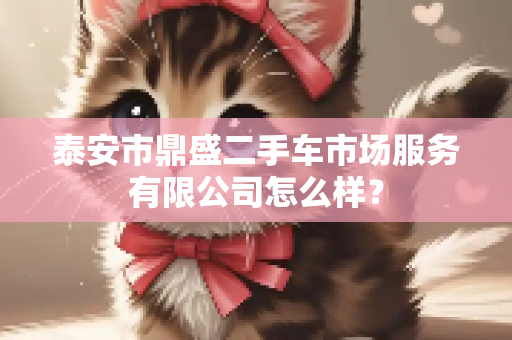 泰安市鼎盛二手车市场服务有限公司怎么样？