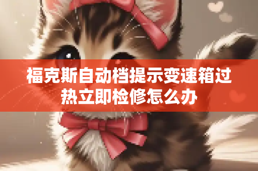 福克斯自动档提示变速箱过热立即检修怎么办