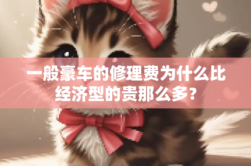 一般豪车的修理费为什么比经济型的贵那么多？