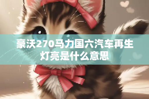 豪沃270马力国六汽车再生灯亮是什么意思