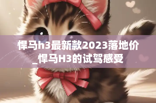 悍马h3最新款2023落地价_悍马H3的试驾感受