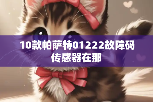 10款帕萨特01222故障码传感器在那