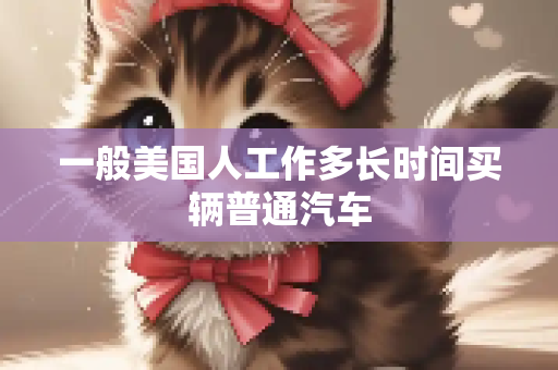 一般美国人工作多长时间买辆普通汽车